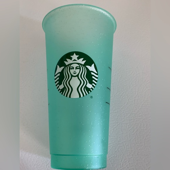 Starbucks set of 4 reusable 2020 Holiday Sparkle Iced cold drinking Cups Only - Picture 9 of 10